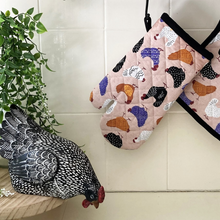 Load image into Gallery viewer, Bright Hens Oven Gloves
