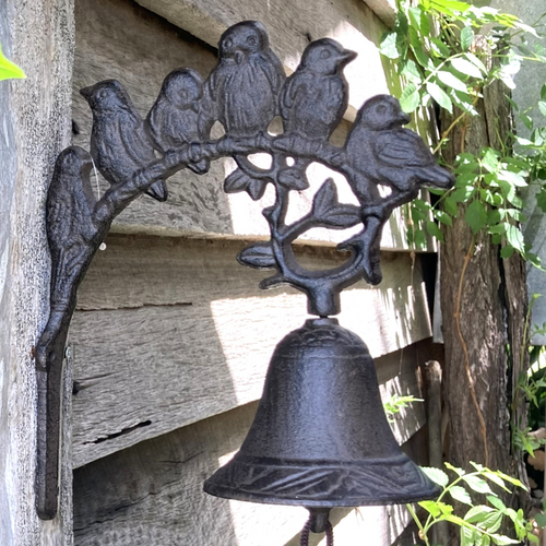 metal bird door bell