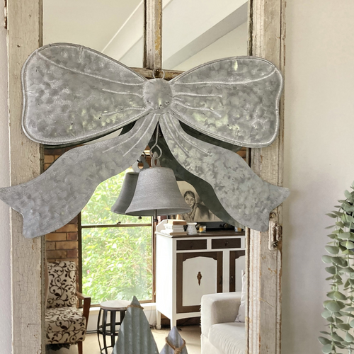 country style metal bow and bell