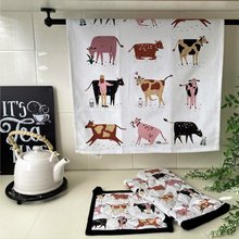 Load image into Gallery viewer, Dairy Cows Tea Towel
