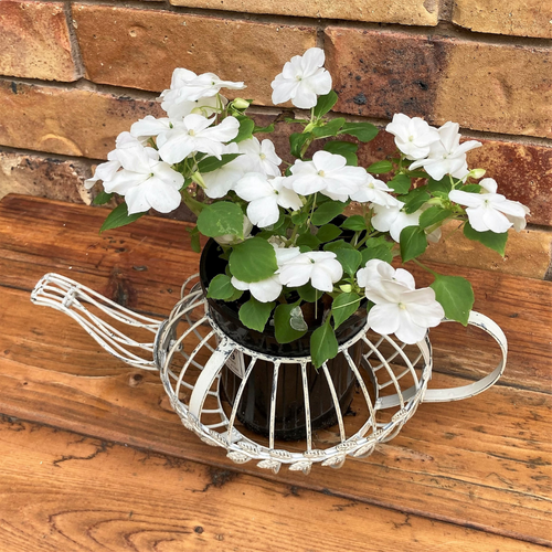 farmhouse teapot planter